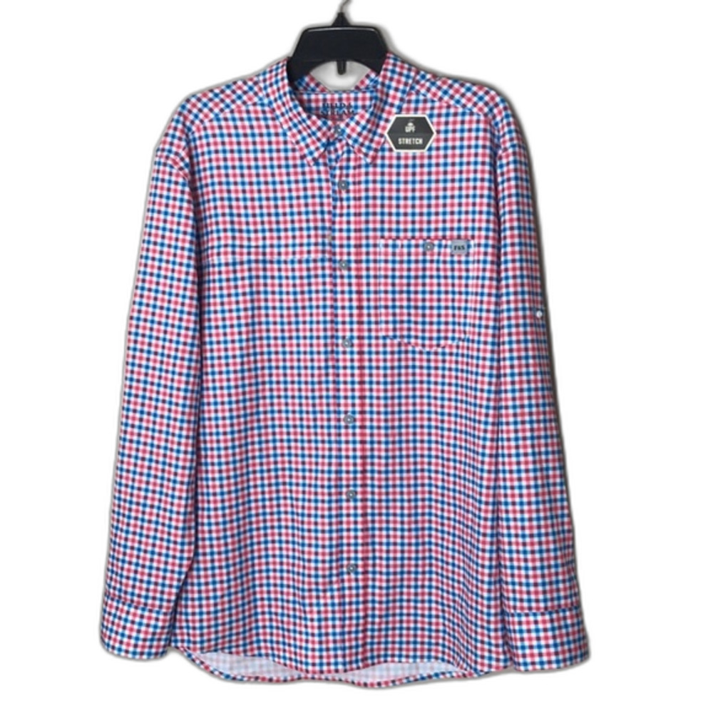 Field & stream deep runner stretch button down long sleeve shirt size large